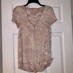 Soft & Sexy Cross Neck Tee